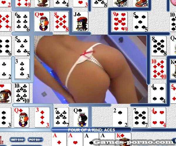 Strip card maze with a beautiful ass