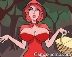 Porn cartoon about the gang Bang of little red riding Hood and the Wolf